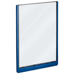 Türschild aus ABS-Kunststoff mit aufklappbarem Sichtfenster, BxH 210x297 mm, dunkelblau