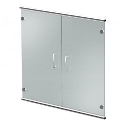 Tür für Sideboard "FUTURE" BxH 750x680 mm, inkl. Griff u. Drehzylinderschloss, ESG-Glas satiniert