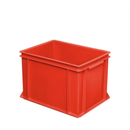 Eurobehälter mit 2 Griffleisten, LxBxH 400x300x270 mm, 26 Liter, rot