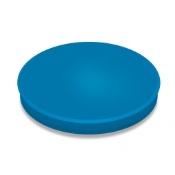 Haftmagnete, blau, Durchmesser 40 mm, Haftkraft 800 g, Paket=10 Magnete