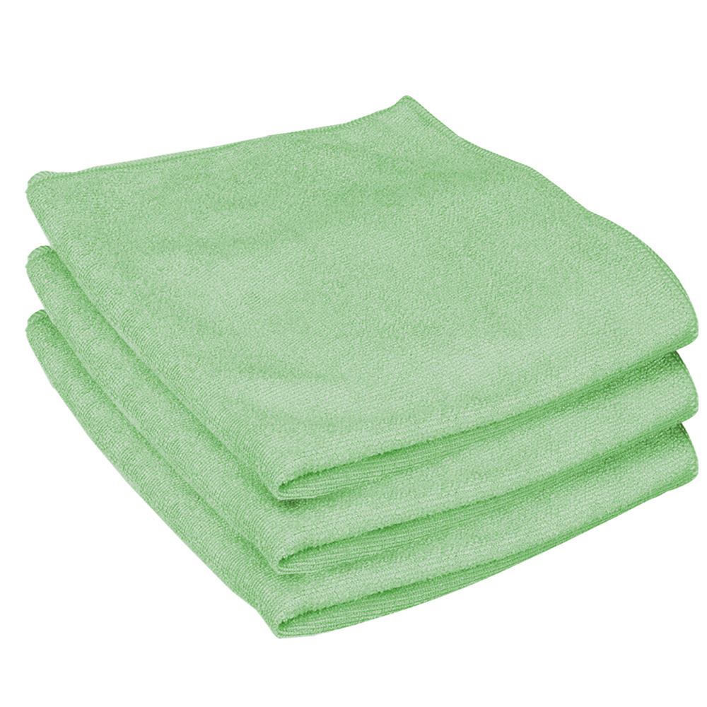 Mikrofasertuch, grün, LxB 410x410 mm | Tücher, Schwämme | Reinigung und