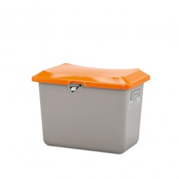 Streugut-Behälter, Volumen 200 L, grau/orange, BxTxH 890x600x640 mm, glasfaserverstärkter Kunststoff (GFK)