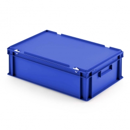 Euro-Deckelbehälter aus PP, LxBxH 600x400x185 mm, blau