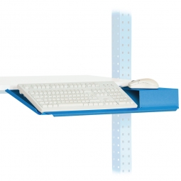 Tastaturträger mit Mausfläche, BxT 690x227 mm, lichtblau