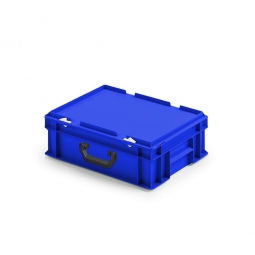 Euro-Koffer aus PP mit Tragegriff, LxBxH 400x300x130 mm, blau