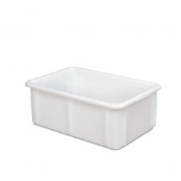 Lebensmittelbehälter, PE-HD, LxBxH 600x400x215 mm, Boden und Wände geschlossen, 40 Liter, weiß