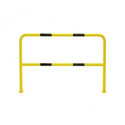 Stahl-Schutzbügel, HxB 1000x1500 mm, Gebogenes Stahlrohr mit zusätzlicher Knieleiste, Rohr-Ø: 48 mm