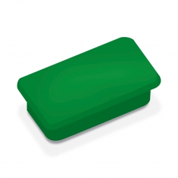 Haftmagnete, grün, eckig 23x50 mm, Haftkraft 1000 g, Paket=10 Magnete
