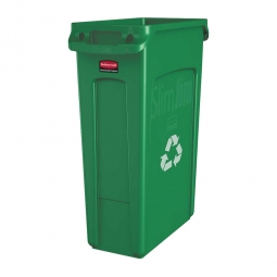 Abfallbehälter "Slim Jim" mit Lüftungskanälen, 87 Liter, grün