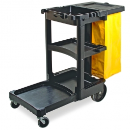 Hausmeisterwagen mit Vinylsack, schwarz