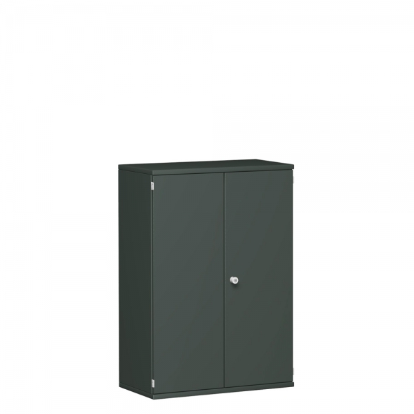 Flügeltürenschrank PRO, 3 Ordnerhöhen, graphit, BxTxH 1200x425x1152 mm