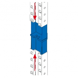 Aufstockadapter für Regalrahmen-Verlängerungen, Für 85 mm breite Regalstützen