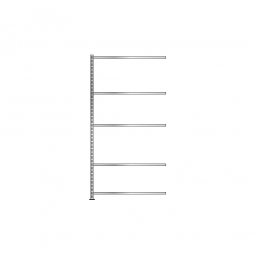 Fachboden-Anbauregal mit 5 Fachböden, Schraubsystem, glanzverzinkt, BxTxH 1003x606x2000 mm, Tragkraft 150 kg/Boden