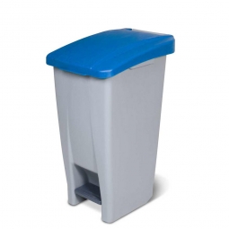 Tret-Abfallbehälter mit Rollen, PP, BxTxH 380x490x700 mm, 60 Liter, grau/blau
