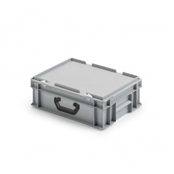 Euro-Koffer aus PP mit Tragegriff, LxBxH 400x300x130 mm, grau