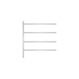 Aluminium-Anbauregal mit 4 geschlossenen Regalböden, Stecksystem, BxTxH 1475x500x1600 mm, Nutztiefe 440 mm