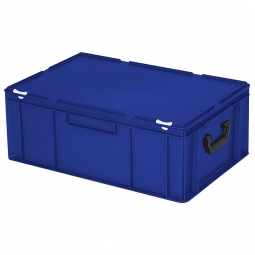 Euro-Koffer, LxBxH 600x400x230 mm, blau, mit 2 Tragegriffen auf den Stirnseiten