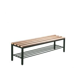 Freistehende Sitzbank mit Schuhrost, LxTxH 1500x355x420 mm Freistehende Sitzbank mit Schuhrost, LxTxH 1500x355x420 mm