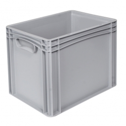 Euro-Geschirrkasten -Profi- LxBxH 400x300x320 mm, mit 2 Griffleisten, Farbe grau, Inhalt 30,0 Liter