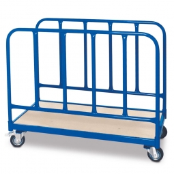 Rungenwagen mit 2 Stahlrohr-Seitenteilen, 4 Lenkrollen, davon 2 mit Feststellbremse, LxBxH 1000x500x865 mm, Tragkraft 250 kg