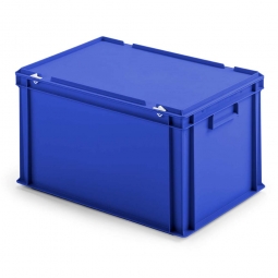 Euro-Deckelbehälter aus PP, LxBxH 600x400x330 mm, blau