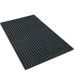 Ringgummi-Schmutzfangmatte, LxB 1500x1000 mm, Stärke 23 mm, langlebige Gummiqualität (12 kg/m²), schwarz