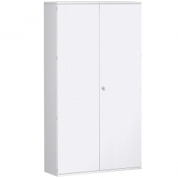 Garderobenschrank PRO, weiß, BxTxH 1200x425x2304 mm, 7 Fachböden, 1 Kleiderstange