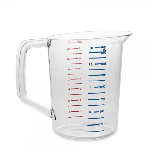 Messbecher aus klarem, bruchfestem Polycarbonat (PC), Inhalt 1,9 Liter, ØxH 150x190 mm