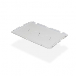 Krokodildeckel für Euro-Schwerlastbehälter/Stapelbehälter LxB 600x400 mm, grau Krokodildeckel für Euro-Schwerlastbehälter/Stapelbehälter LxB 600x400 mm, grau