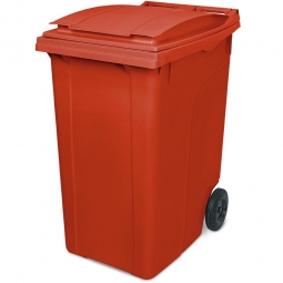 Müllbehälter, 360 Liter, rot, BxTxH 620x860x1090 mm, Polyethylen (PE-HD)