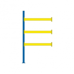 Paletten-Anbauregal mit 3 Paar Tragbalken für 8 Europaletten, Fachlast 2200 kg/Tragbalkenpaar, BxTxH 1885 x 1100 x 3500 mm