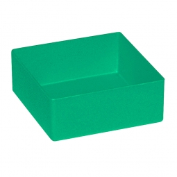 Einsatzkasten für Schubladen, grün, LxBxH 99x99x40 mm, Polystyrol-Kunststoff (PS)