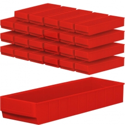Regalkasten-Set "Profi", 24-teilig, rot, LxBxH 500x183x81 mm, Polypropylen-Kunststoff (PP)