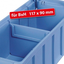 Querteiler für Regalkästen FUTURA, BxH 117x90 mm, blau, VE = 10 Stück