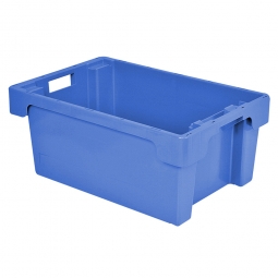 Drehstapelbehälter, LxBxH 600x400x250 mm, 40 Liter, blau