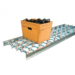 Allseiten-Röllchenbahnen, Röllchen aus Kunststoff, Ø 48 mm, LxB 500x600 mm, Achsabstand 100 mm