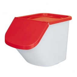 Sortierbox, 40 Liter, Korpus weiß, Deckel rot, Polypropylen (PP), LxBxH 610x430x450 mm