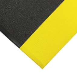 Bodenmatte, mit Strukturoberfläche, schwarz/gelb, LxB 1500x900 mm, Stärke 9 mm, Vinyl-Schaum-Belag