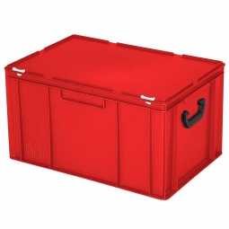 Euro-Koffer, LxBxH 600x400x330 mm, rot, mit 2 Tragegriffen auf den Stirnseiten