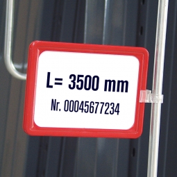 Etikettenrahmen für Vertikalregal-Unterteilungsbügel, LxB 150x110 mm