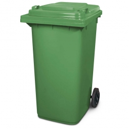 Müllbehälter, 240 Liter, grün, BxTxH 580x730x1075 mm, Polyethylen (PE-HD)
