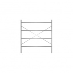 Aluminiumregal mit 4 geschlossenen Regalböden, Stecksystem, BxTxH 1500x600x1600 mm, Nutztiefe 540 mm
