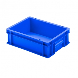 Euro-Geschirrkasten mit 2 Griffleisten, PP, LxBxH 400x300x120 mm, 11 Liter, blau
