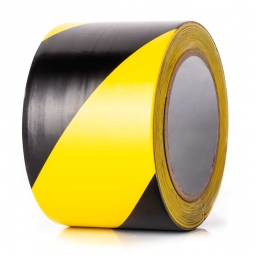 Bodenmarkierungsband, Stärke 0,15 mm, Breite 75 mm, gelb/schwarz