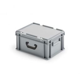 Euro-Koffer aus PP mit Tragegriff, LxBxH 400x300x185 mm, grau