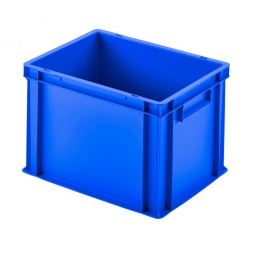 Euro-Geschirrkasten mit 2 Griffleisten, PP, LxBxH 400x300x280 mm, 27 Liter, blau
