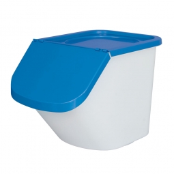 Sortierbox, 40 Liter, Korpus weiß, Deckel blau, Polypropylen (PP), LxBxH 610x430x450 mm