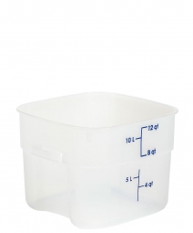 Platzsparbehälter, viereckig, LxBxH 256x310x210 mm, Inhalt 11,4 Liter - transluzent