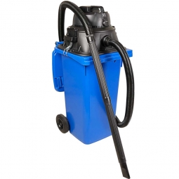 Nass-/Trockensauger 1100 Watt, inkl. zusätzl. Steckdosenanschluss, mit 120 Liter Behälter (DIN Mülltonne) blau