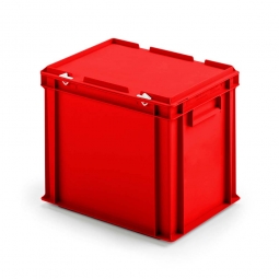 Euro-Deckelbehälter aus PP, LxBxH 400x300x330 mm, rot